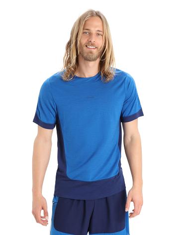 T Shirts Icebreaker ZoneKnit™ Merino Corta Sleeve Homme Bleu Royal Bleu Marine | FR 1200SGLO